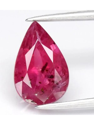 Aries 2.54CT 10.8X7MM Pear Natural Pinkish Red Ruby - Heated, Madagascar Gemstone