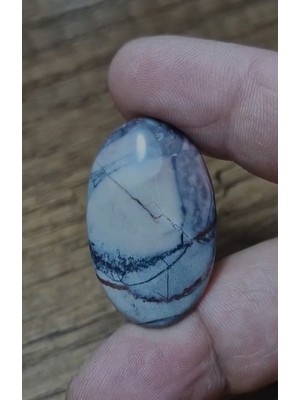 Aries 31.60CT 35.3X21.6MM Natural Oval Porcelain Jasper