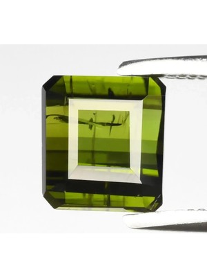 Aries 1.29CT 6.3x5.8mm Octagon Natural Green Tourmaline - Unheated, Africa Gemstone