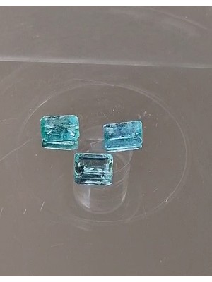 Aries 1.63CT 3pcs Lot 5.8x3.8mm Octagon Natural Emerald Zambia
