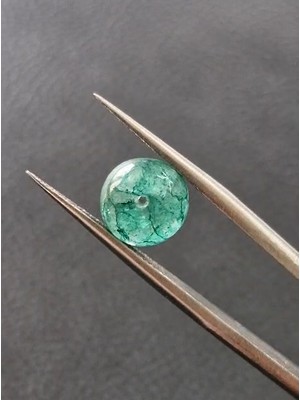 Aries 2.67CT 7.7x5.8mm Round Natural Emerald Drilled Beads