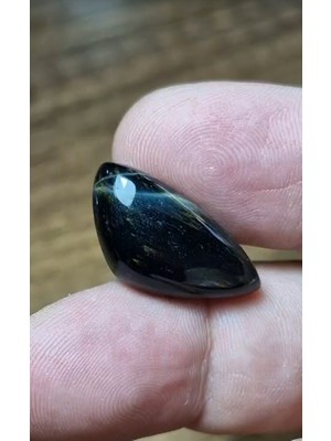 Aries 17.15CT 24.8X12.7MM Pear Natural Bi Color Tiger Eye