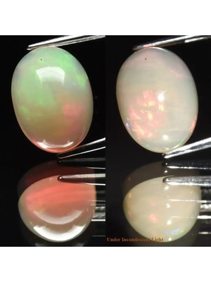 Aries 3.98CT 13.5X10MM Oval Cabochon Natural Play-Of-Color Crystal Opal, Gemstone