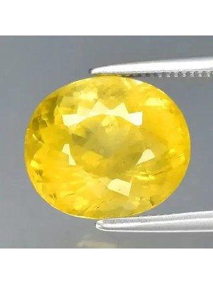 Aries 4.64CT 10.3X9MM Oval Natural Yellow Apatite - Unheated, Africa Gem