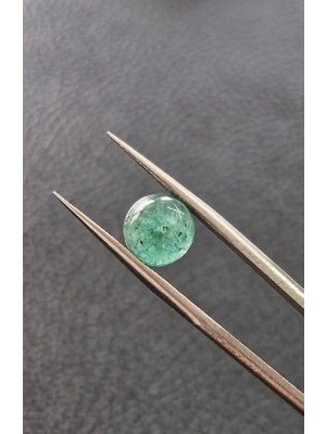 Aries 3.63CT 7.8x7.1mm Round Natural Emerald Drilled Beads