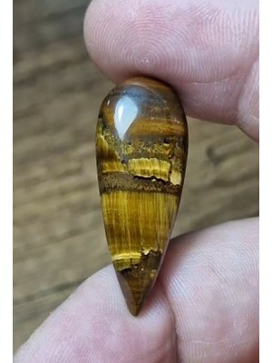 Aries 22.15CT 33.4X13.1MM Pear Natural Iron Tiger Eye