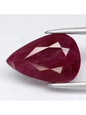 Aries 2.79CT 11.5x7.8mm Pear Purplish Red Ruby - Heated, Mozambique Gem