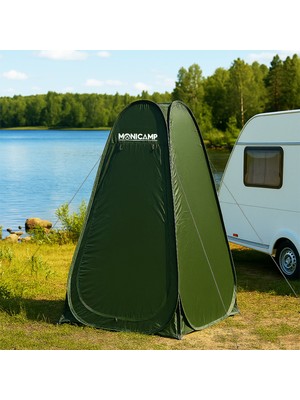 Monicamp Çok Amaçlı Kamp Wc Duş Giyinme Çadırı Zemin Matlı 120CM x 120CM x 190CM