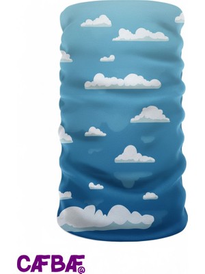 Cafbaf Bandux Bandana Bulutlar - Mavi
