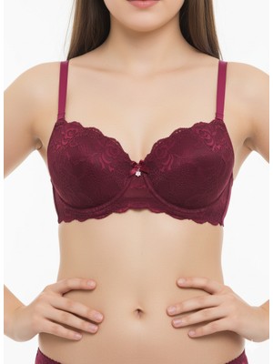 Ebru Silikonlu Destekli Dantelli Sütyen