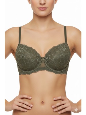 Ebru Silikonlu Desteksiz Dantelli Sütyen