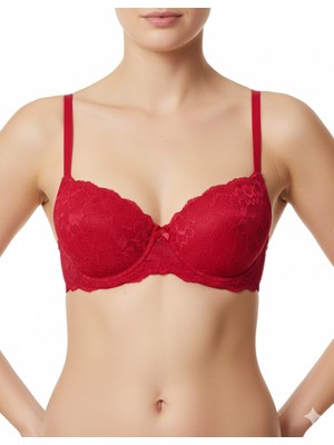 Ebru Silikonlu Destekli Dantelli Sütyen