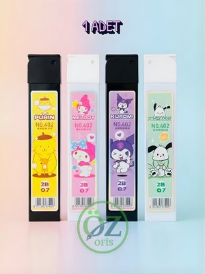 ÖZ OFİS Kuromi Melody Purin Pochacco 100'LÜ 0.7 2b Büyük Boy Kalem Ucu Tekli