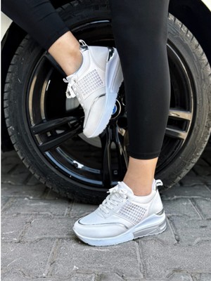 Lamiashoes Kadın  Gizli Topuk Yüksek Taban Spor Ayakkabı