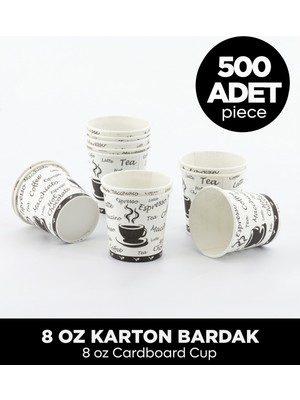Sepet Doldur 8 Oz Karton Bardak - 500 Adet