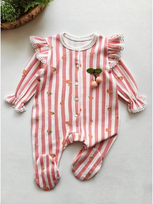 Baharda Nova %100 Pamuk Kız Bebek Uzun Kollu Mevsimlik Tulum