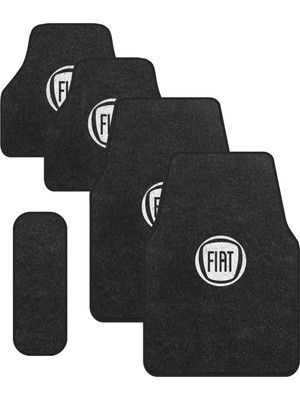 Smart Garage Fiat Füme Halı Paspas Takımı (Siyah Biyeli)-Oto Halıflex Paspas