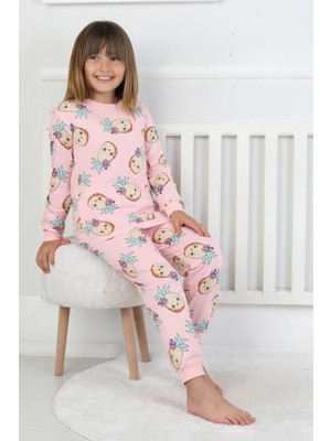Isobel Ananas Baskılı %100 Pamuk Kız Çocuk Pijama Takımı