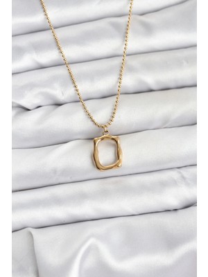 Üreticiniz 316L Çelik Zincir Gold Renk Model Kadın Kolye