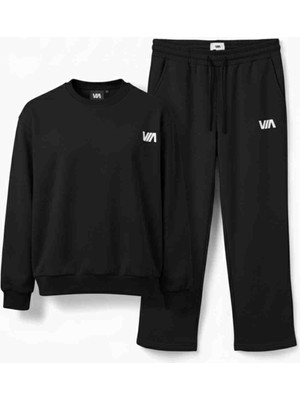 Via 3 Iplik Şardonlu Nakışlı Eşofman Takımı