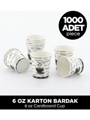Sepet Doldur 6 Oz Karton Bardak - 1000 Adet