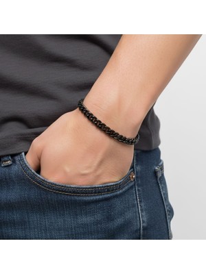 Hg.Aksesuar Erkek Ezme Mariner Çelik Zincir Bileklik 6mm