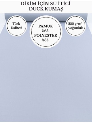Fabricstown Su Itici Duck Kumaş | 220 G/m² | %65 Pamuk %35 Polyester | 180 cm En | Dikişlik Dayanıklı Kumaş