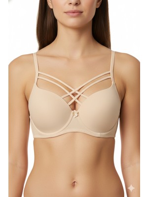 Ebru Silikonlu Desteksiz Mikro Çapraz Çift Ipli Sütyen