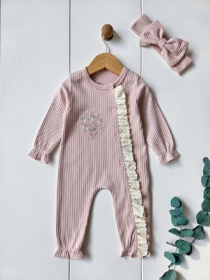 Baharda Nova %100 Pamuk Kız Bebek Uzun Kollu Mevsimlik Tulum