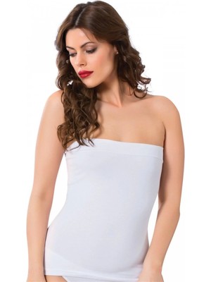 Moda Bayan Straples Body Beyaz Beruflic