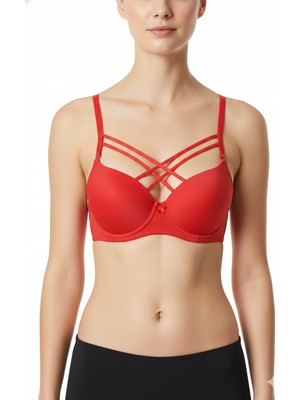 Ebru Silikonlu Destekli Mikro Çapraz Çift Ipli Sütyen