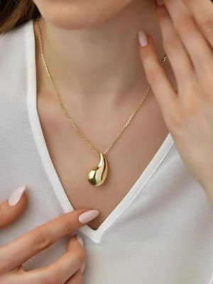 Goldium 14 Ayar Altın Damla Kolye