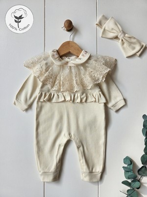 Baharda Nova %100 Pamuk Kız Bebek Uzun Kollu Mevsimlik Tulum