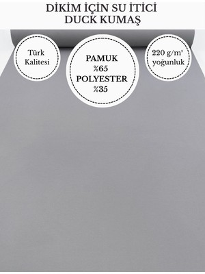 Fabricstown Su Itici Duck Kumaş | 220 G/m² | %65 Pamuk %35 Polyester | 180 cm En | Dikişlik Dayanıklı Kumaş