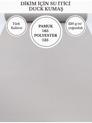 Fabricstown Su Itici Duck Kumaş | 220 G/m² | %65 Pamuk %35 Polyester | 180 cm En | Dikişlik Dayanıklı Kumaş