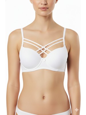 Ebru Silikonlu Destekli Mikro Çapraz Çift Ipli Sütyen