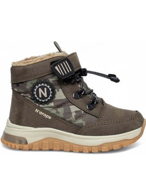 Moda Ayakkabı Ndrops M-888 Vizon Erkek Çocuk Kışlık Bot Ayakkabı