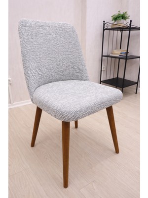 Upmall A Kalite Mutfak Sandalye Kılıfı Büyük Oval Jakarlı Yıkanabilir Streç Lastikli Sandalye Örtüsü 1 Adet