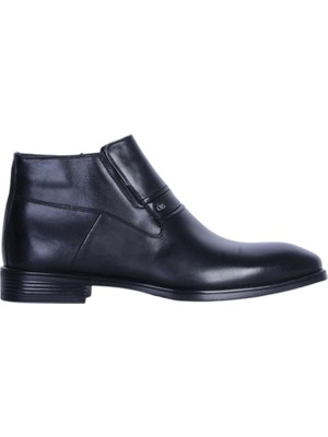 Censay 116 Siyah %100 Deri Erkek Bot Ayakkabı