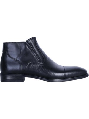 Censay 137 Siyah %100 Deri Erkek Bot Ayakkabı