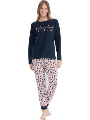 U.s. Polo Assn. Kadın Uzun Kollu Yuvarlak Yaka Pijama Takımı S25110