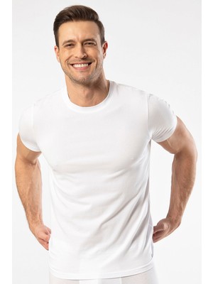 Cacharel Erkek Kısa Kollu T-Shirt 1307/BEYAZ