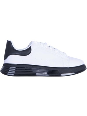 Moda Ayakkabı23 Moda Ayakkabı 2541 Beyaz-Siyah Erkek Spor Ayakkabı