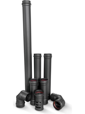 İfyıl Pelet Soba Ø100 mm Galvaniz Baca Boru Seti