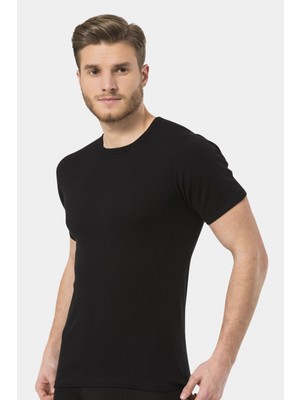Türen Erkek Ribana O Yaka Fanila 102/SIYAH