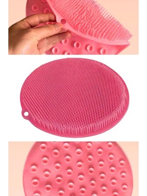 Sanal Trend 26 Cm Silikon Vantuzlu Banyo Fırçası Masaj Pedi Sırt Ayak Kesesi Yıkama Aleti | Sırt Lifi Ayak Matı