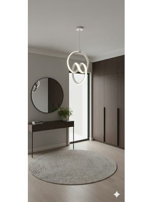 Yurdugül Imza Model Beyaz LED Avize – 3 Renk Ayarlanabilir Modern Işık
