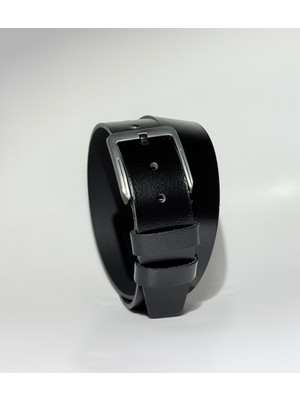 %100 Hakiki Deri Erkek Kemer Siyah 4,5cm