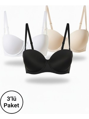 Ebru Silikonlu Destekli Straplez 3'lü Avantajlı Paket