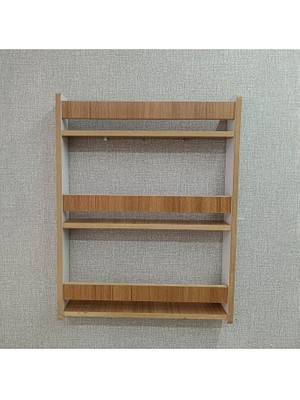 Zerya Montessori Çocuk Bebek Odası Kitaplığı - 80*60 cm Çeviz Rengi Çocuk Kitaplık